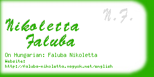 nikoletta faluba business card